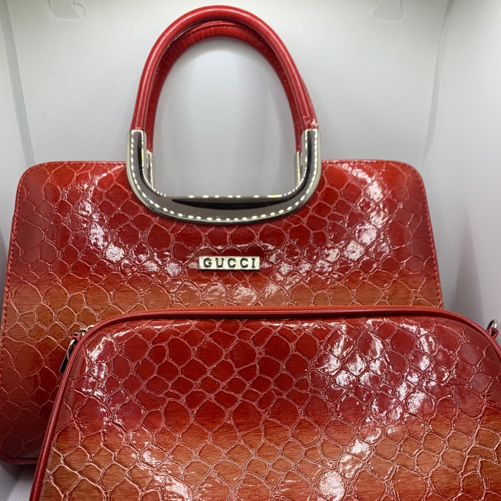 Designer Inspired Crocodile Handbag and Clutch